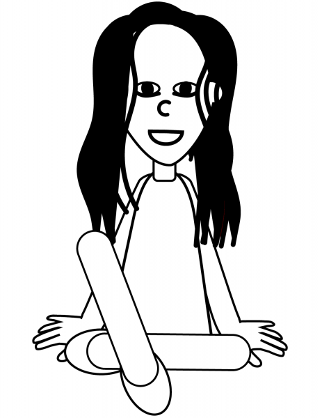 Cartoon Girl coloring page image