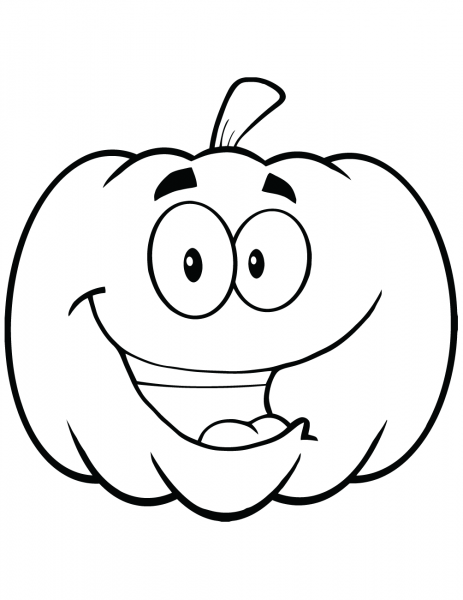 Cartoon Halloween Pumpkin coloring page image
