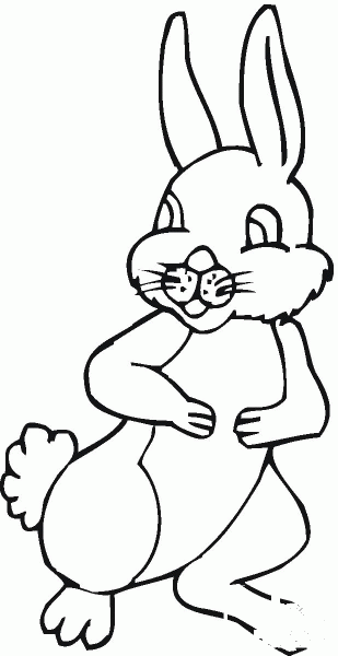 Cartoon Hare coloring page image