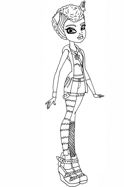 Cartoon Howleen coloring page image