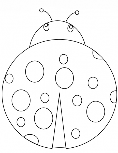 Cartoon Ladybug coloring page image