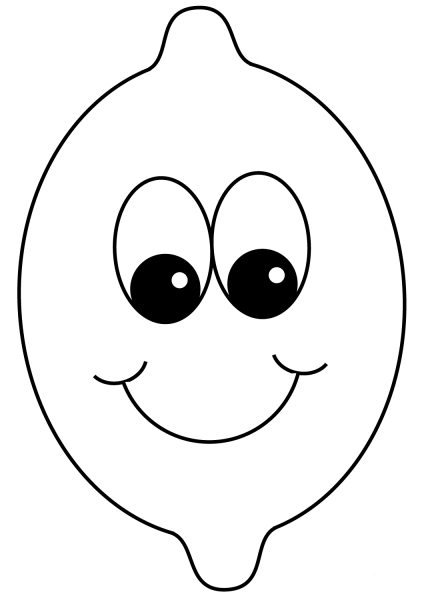 Cartoon Lemon coloring page image