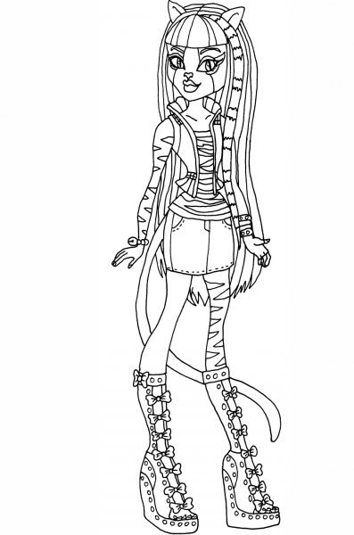 Cartoon Meowlody coloring page image