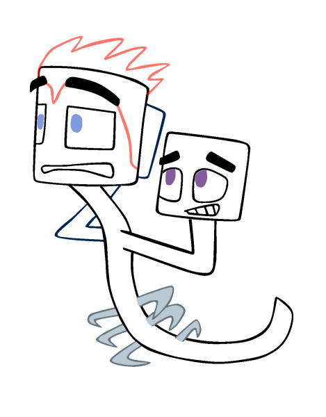 Cartoon Minecraft Wither coloring page image
