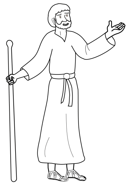 Cartoon Paul the Apostle coloring page image