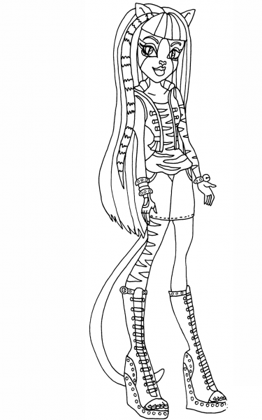 Cartoon Purrsephone coloring page image