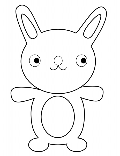 Cartoon Rabbit coloring page image