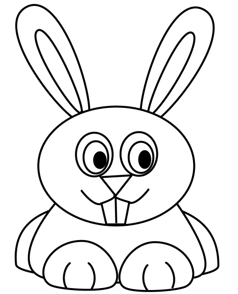 Cartoon Rabbit coloring page image
