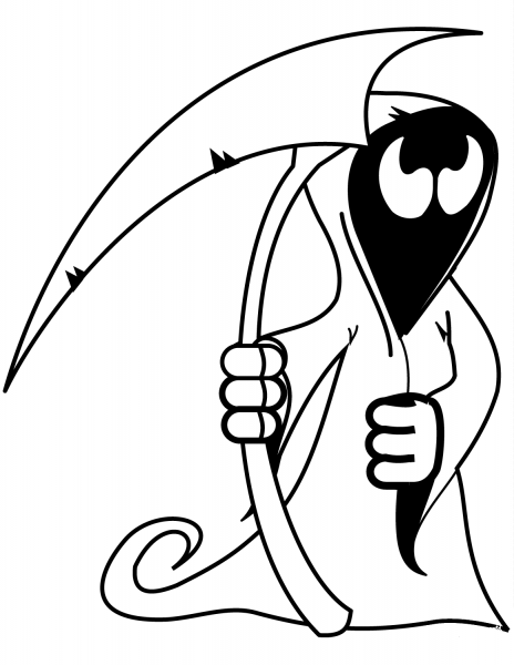 Cartoon Reaper Man coloring page image