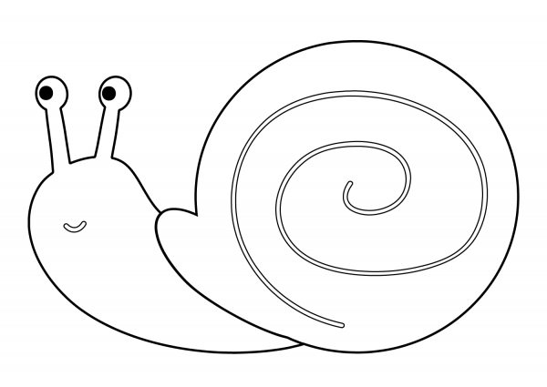 Cartoon Snail coloring page image