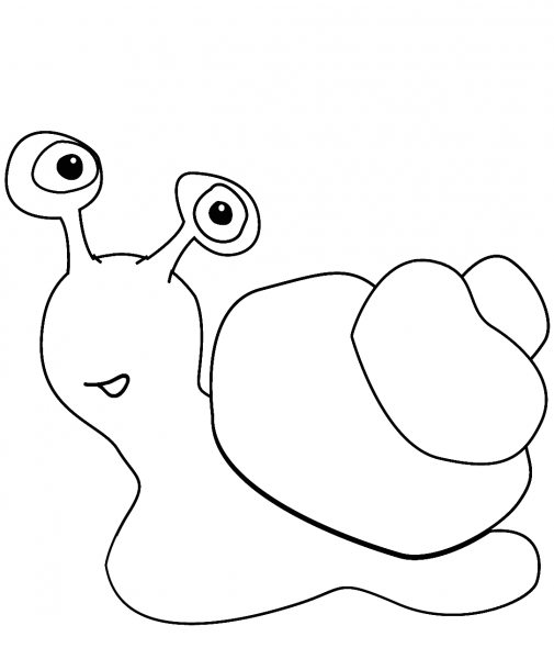 Cartoon Snail coloring page image