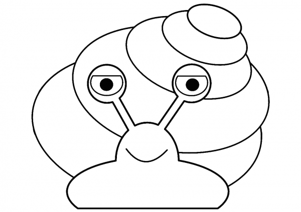 Cartoon Snail  coloring page image
