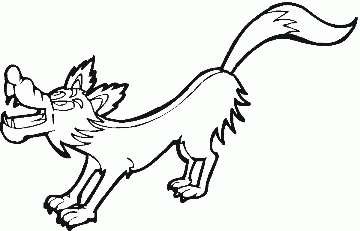 Cartoon Wolf coloring page - ColouringPages