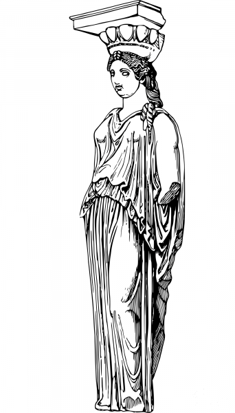 Caryatis coloring page image