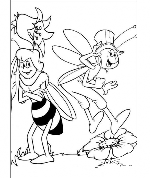 Cassandra And Flip  coloring page image