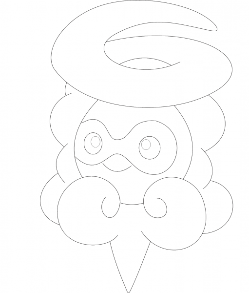 Castform in Snowy Form coloring page image