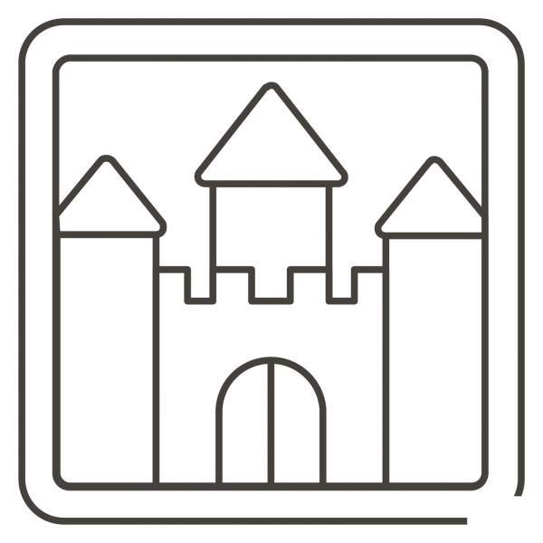 Castle coloring page image