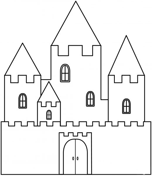 Castle coloring page image