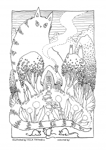 Cat  coloring page image