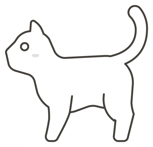 Cat coloring page image