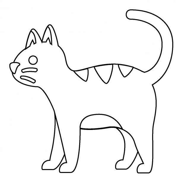 Cat Emoji coloring page image