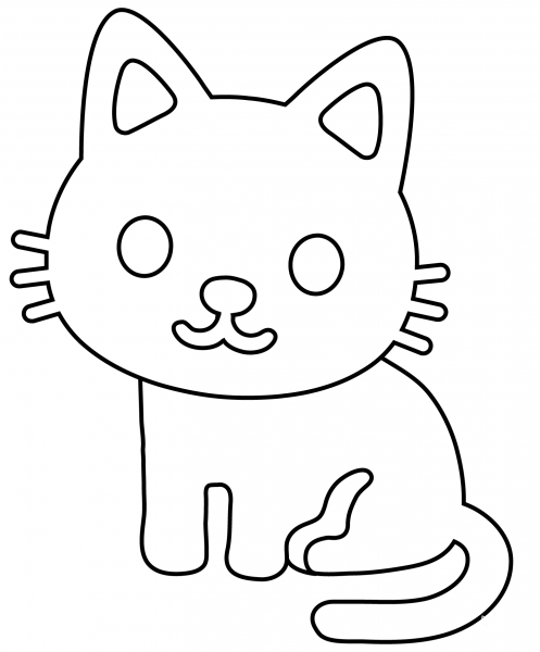Cat Emoji coloring page image