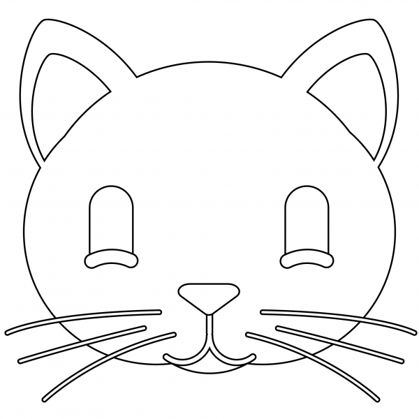 Cat Emoji coloring page image