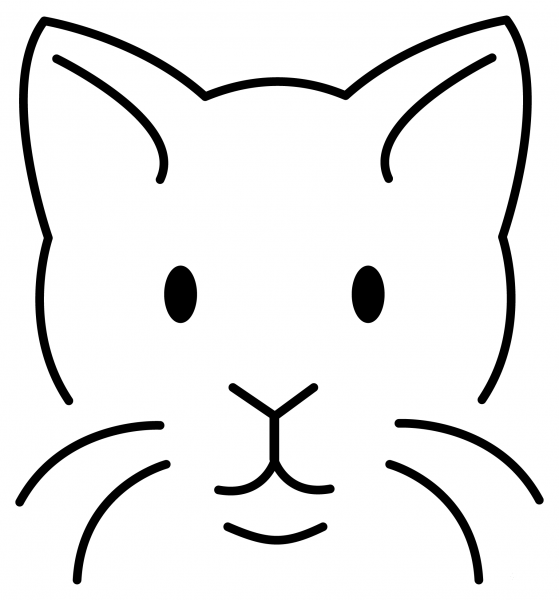 Cat Face Emoji coloring page image