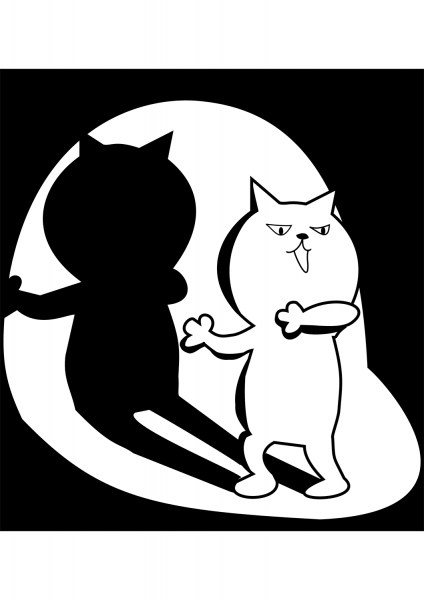 Cat in Blind Alley coloring page image