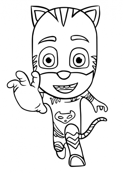 Catboy from PJ Masks coloring page image