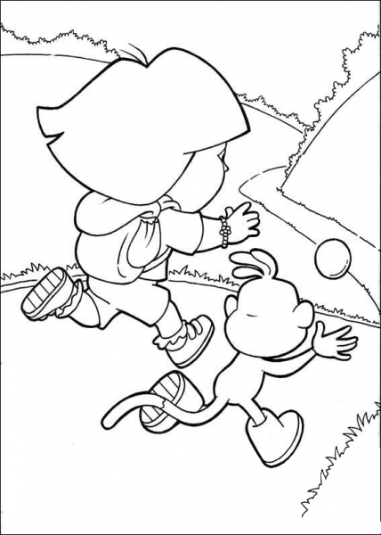 Catch That Ball  coloring page image
