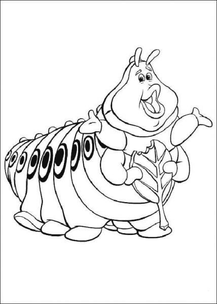 Caterpillar Heimlich coloring page image
