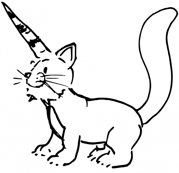 Catnicorn coloring page image
