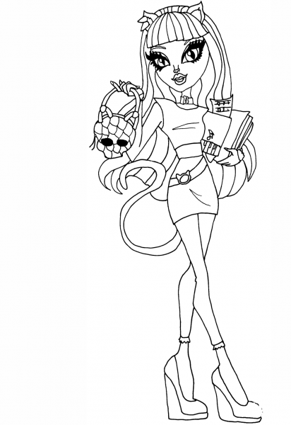 Catty Noir New Scaremester coloring page image