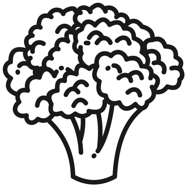 Cauliflower coloring page image