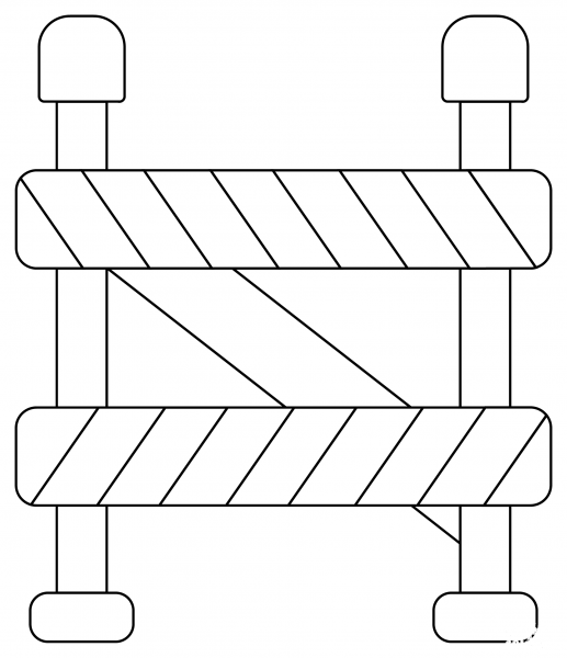Caution Tape coloring page image