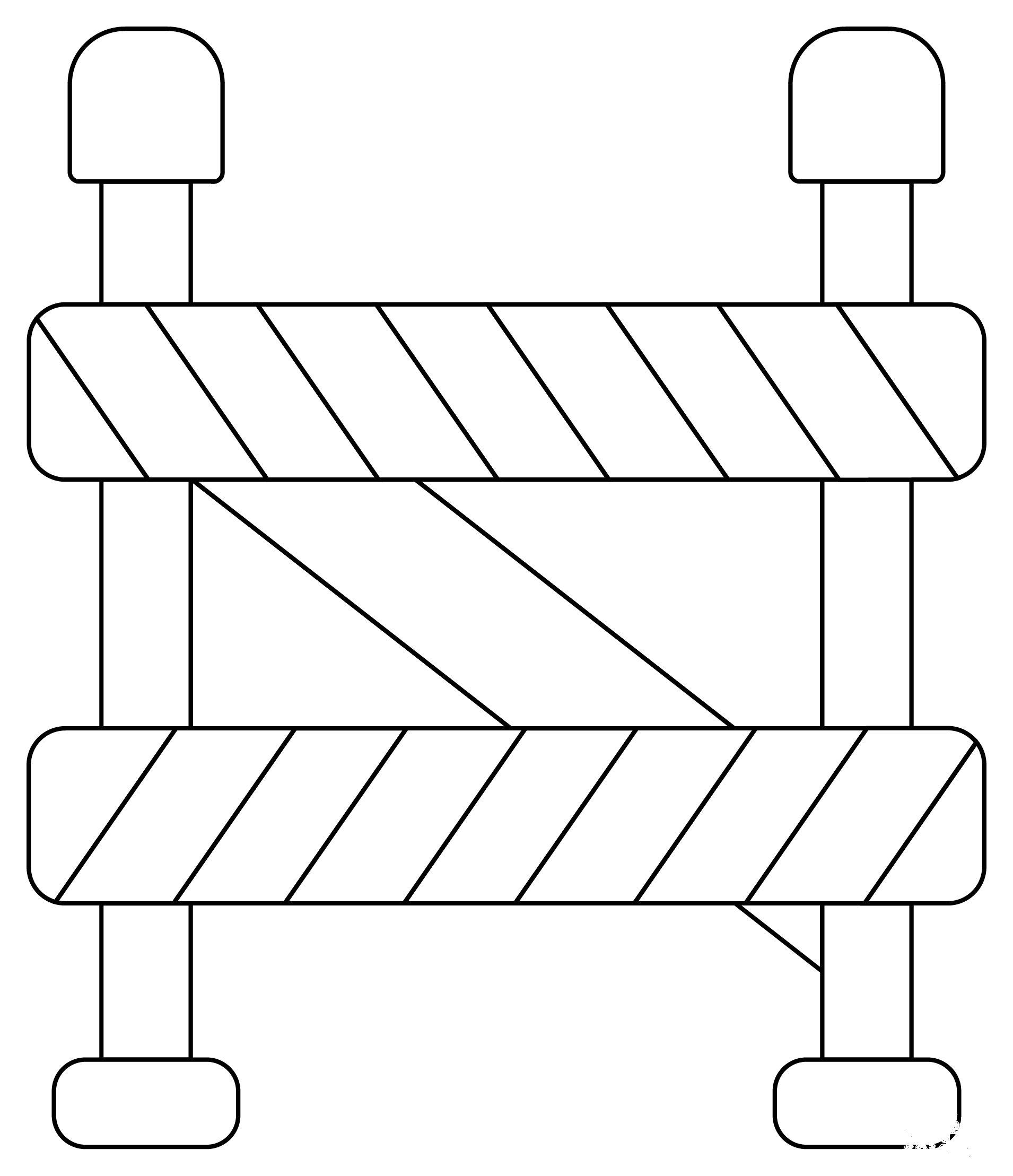 Caution Tape coloring page - ColouringPages