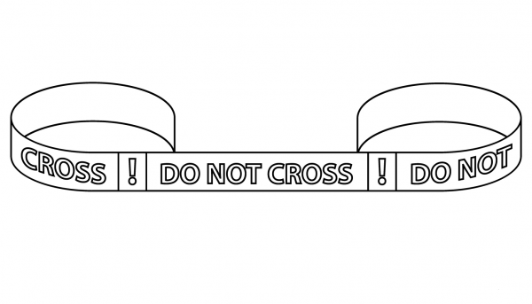 Caution Tape coloring page image