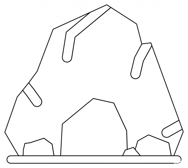 Cave coloring page image