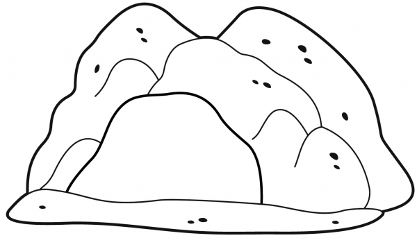 Cave coloring page image