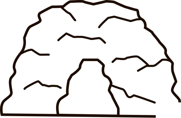Cave coloring page image
