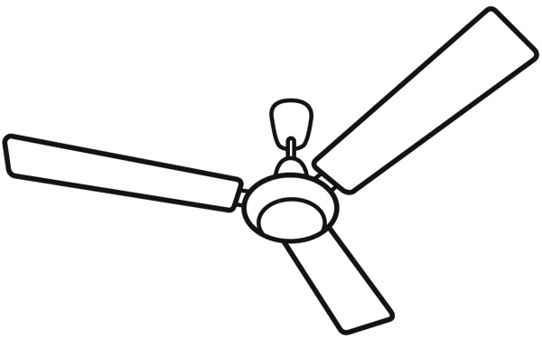 Ceiling Fan coloring page image