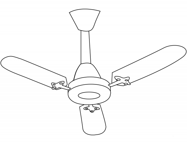Ceiling Fan coloring page image