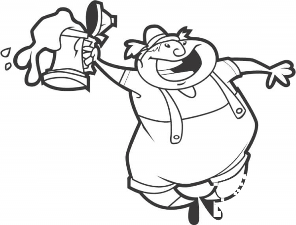 Celebrating Oktoberfest  coloring page image