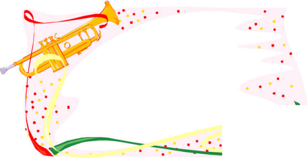 Celebration Card With Trumpet  coloring page image