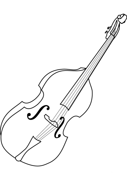 Cello coloring page image