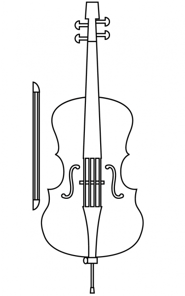 Cello coloring page image