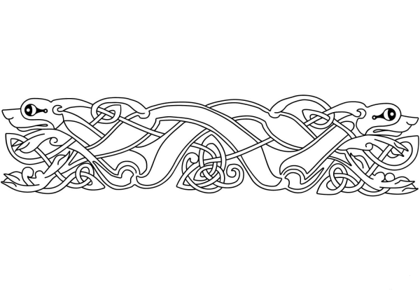 Celtic Animal Ornament coloring page image
