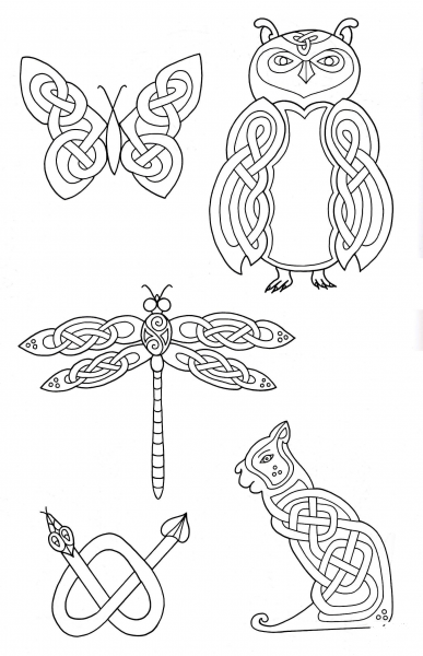 Celtic Animals Designs 2 coloring page image