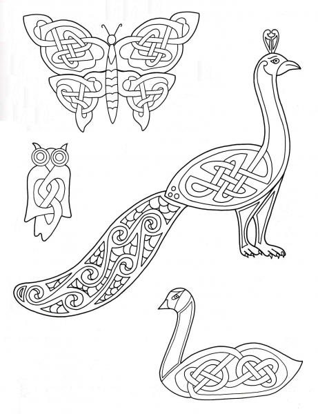 Celtic Animals Designs coloring page image